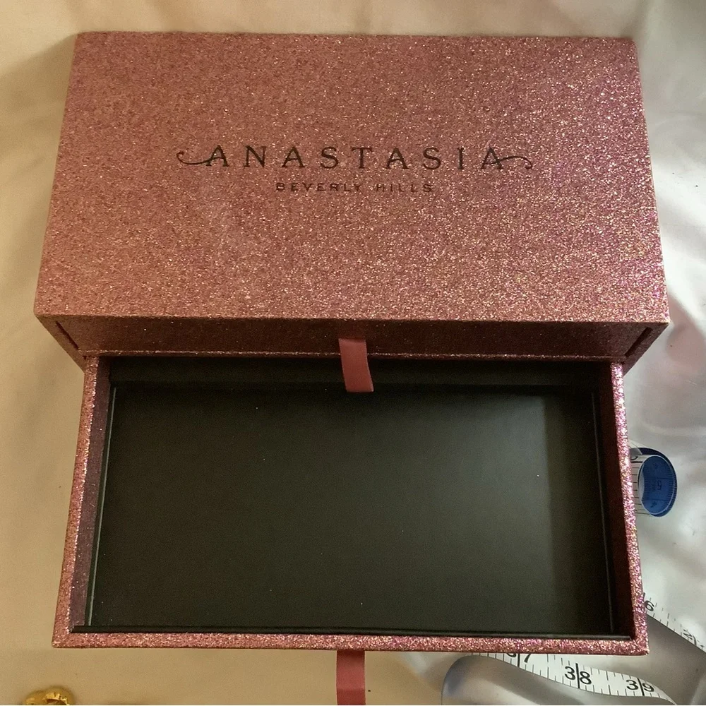 Anastasia Beverly Hills Sparkling Pink Empty Makeup Box 8”x2.5”x4.5”